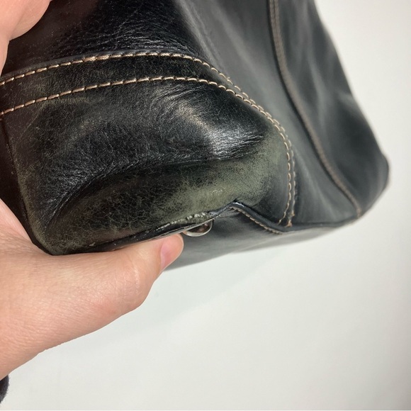 Fossil‎ black leather shoulder bag large size - Picture 3 of 12